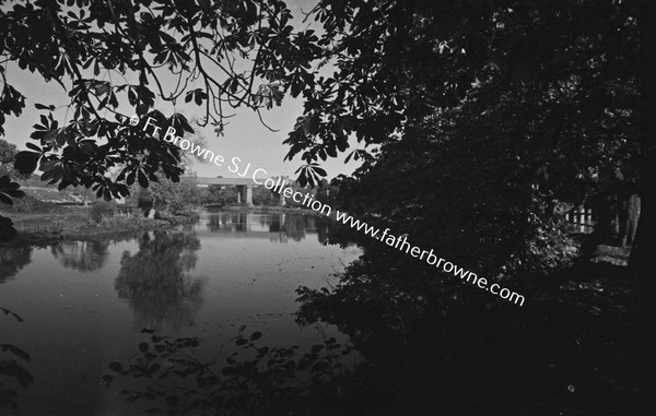 RIVER ABOVE BRIDGE WITH RAILWAY BRIDGE